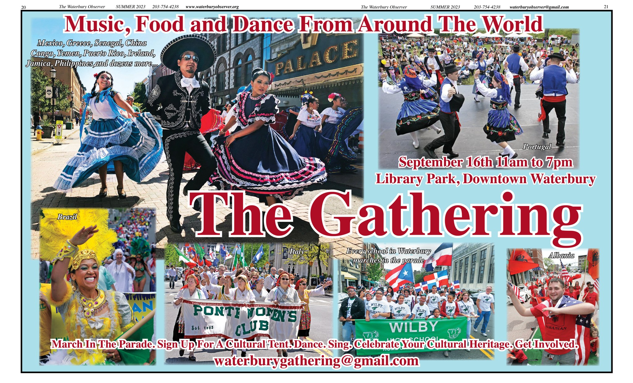 Save the date for The Gathering - the multicultural festival in Waterbury!