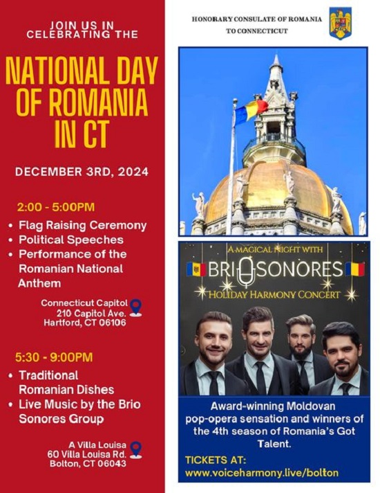 Please join us in our celebration of the National Day of Romania