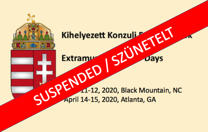 Extramural Consular Days / Kihelyezett konzuli fogadónapok 2020