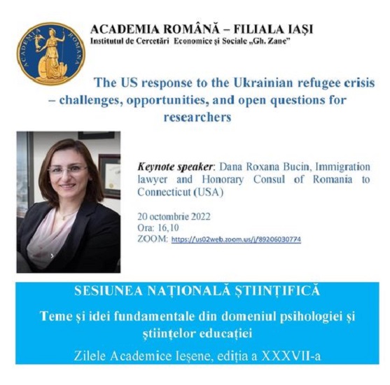 Honorary Consul participates in conference organized by "Gh. Zane" Institute for Economic and Social Research, Iasi, Romania