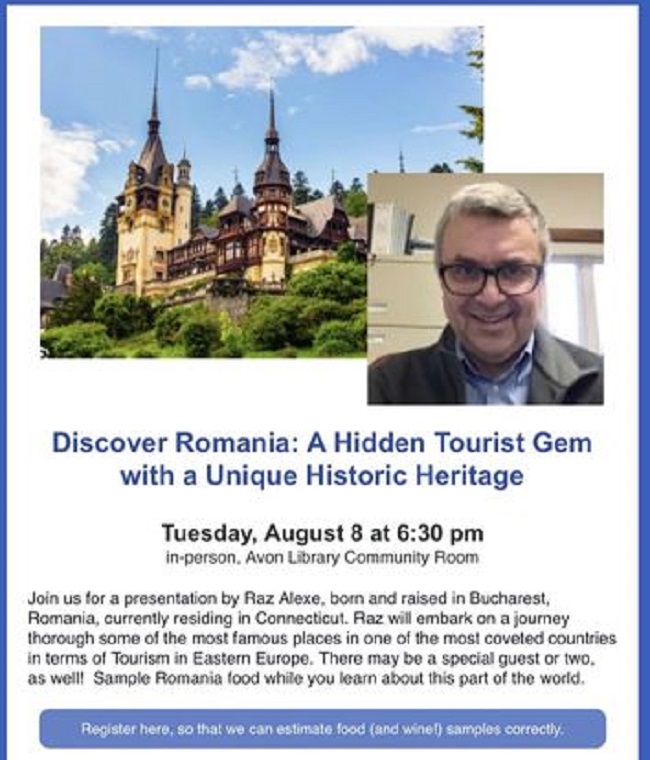 Discover Romania - a tourism presentation on August 8th
